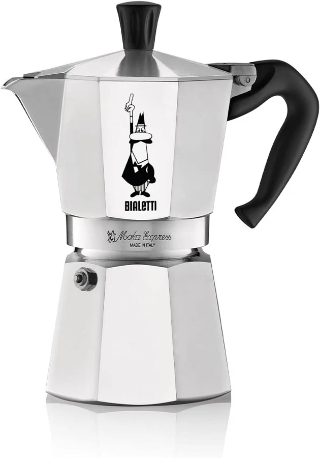 Bialetti Moka Express de 6 tazas, ASIN B000CNY6UK