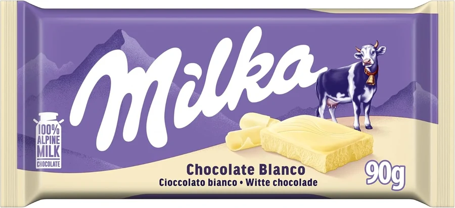 Milka Chocolate blanco de los Alpes