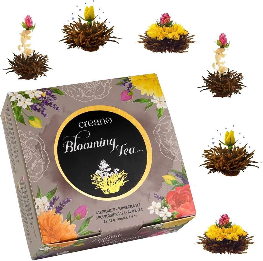 Creano Flores de té negro 6 unidades y 3 variedades
