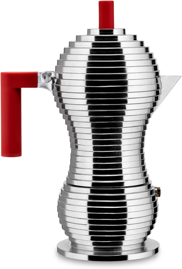 Alessi Pulcina de 6 tazas con detalles rojos