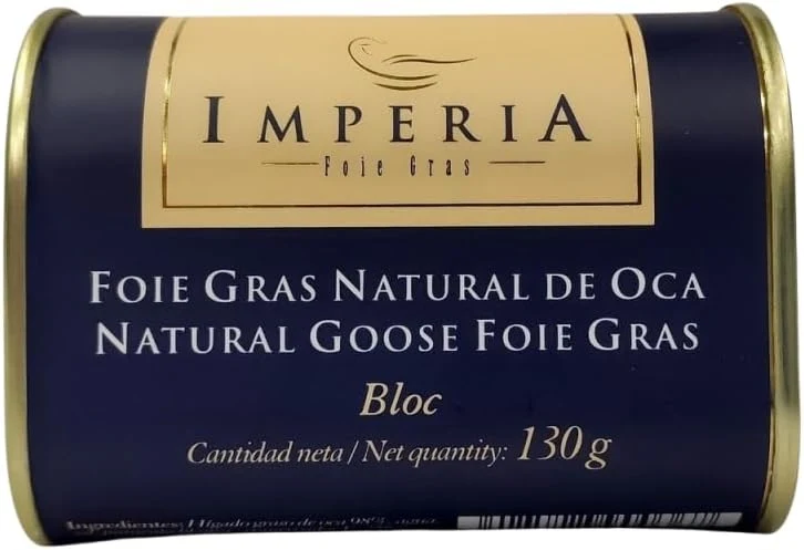 Imperia Foie gras natural de oca en bloc, 130 g