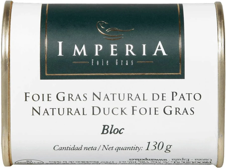 Imperia Bloc de foie gras natural de pato 130 g
