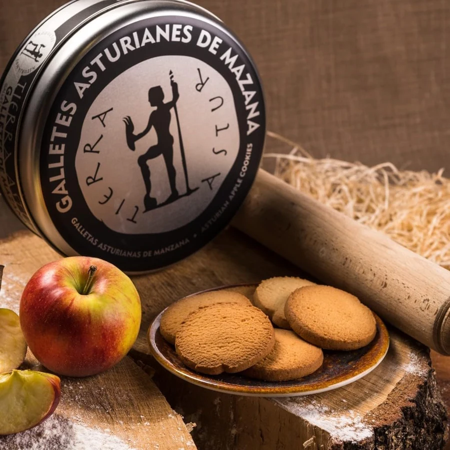 Tierra Astur Galletas de manzana en lata 300 g