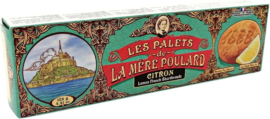 La Mère Poulard Palets de mantequilla y limón 125 g