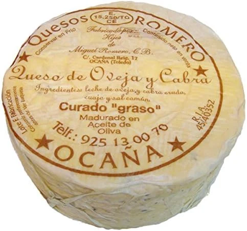 Quesos Romero Ocaña curado de oveja y cabra en aceite