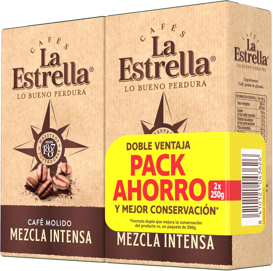 La Estrella Mezcla Intensa molida 2 × 250 g