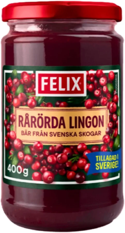 Felix Rårörda Lingon de arándanos rojos