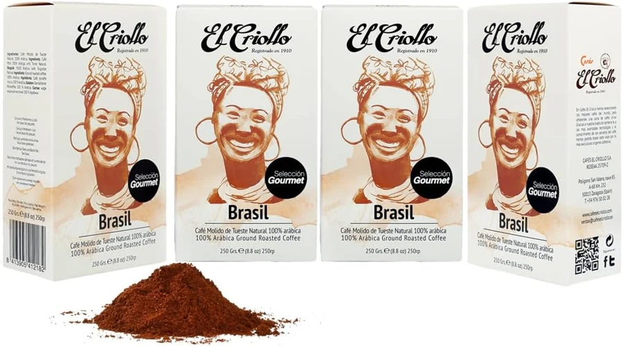 El Criollo Selección Gourmet Brasil molido, 4 × 250 g