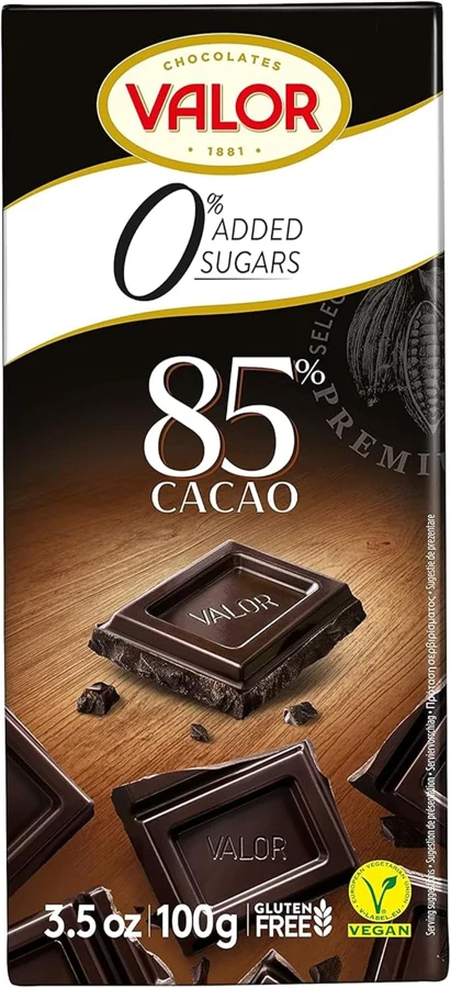 Valor 85% cacao sin azúcares añadidos