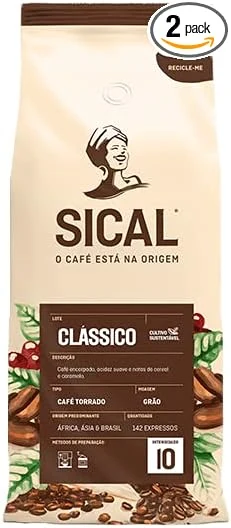 Sical 5 Stars en grano, pack de 2 × 1 kg