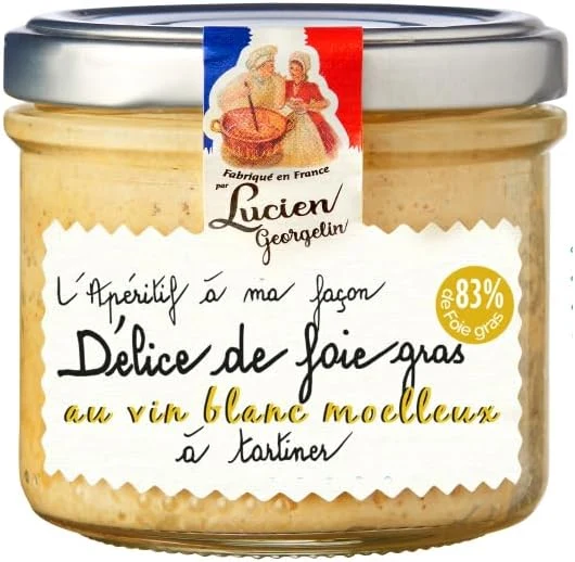 Lucien Georgelin Delicia de foie gras con vino blanco, 3 × 100 g