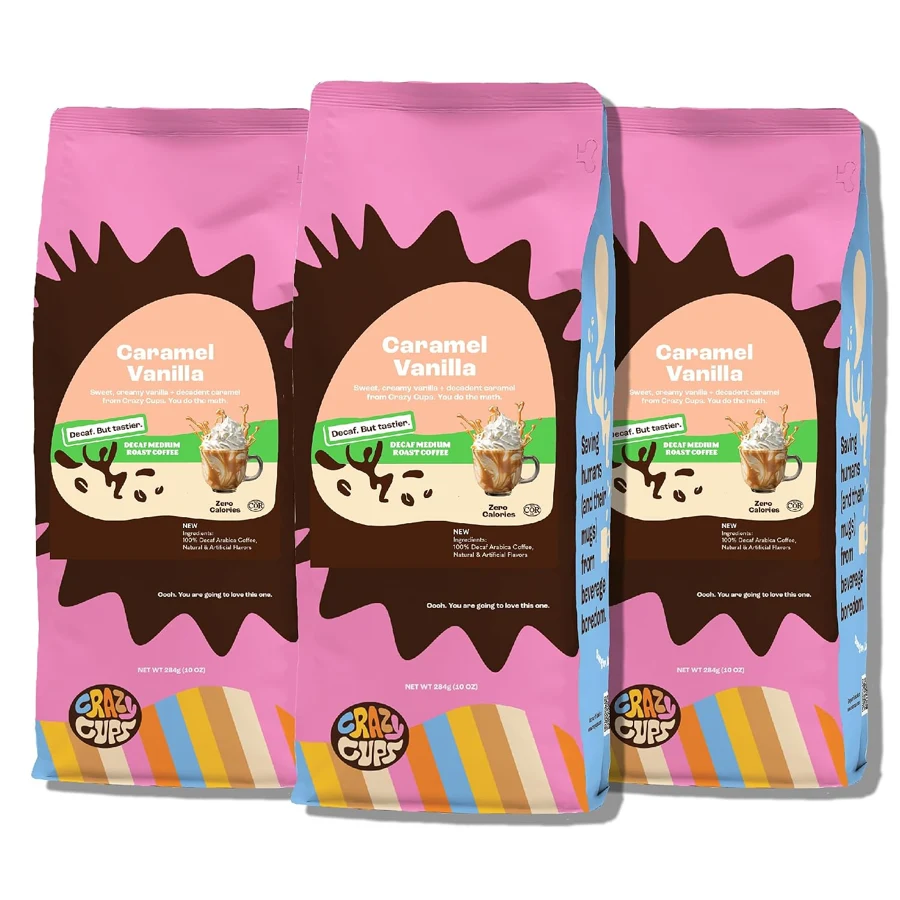 Crazy Cups Caramel Vanilla descafeinado molido
