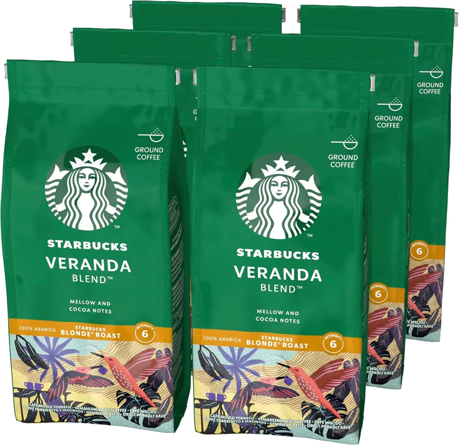 Starbucks Veranda Blend molido Blonde Roast, 6 × 200 g