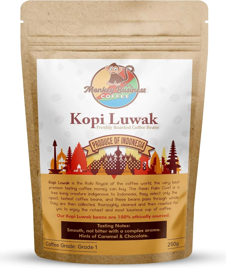 Monkey Business Coffee Kopi Luwak Indonesia 250 g