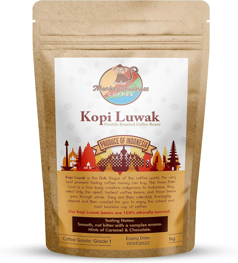 Monkey Business Coffee Kopi Luwak Indonesia 1 kg