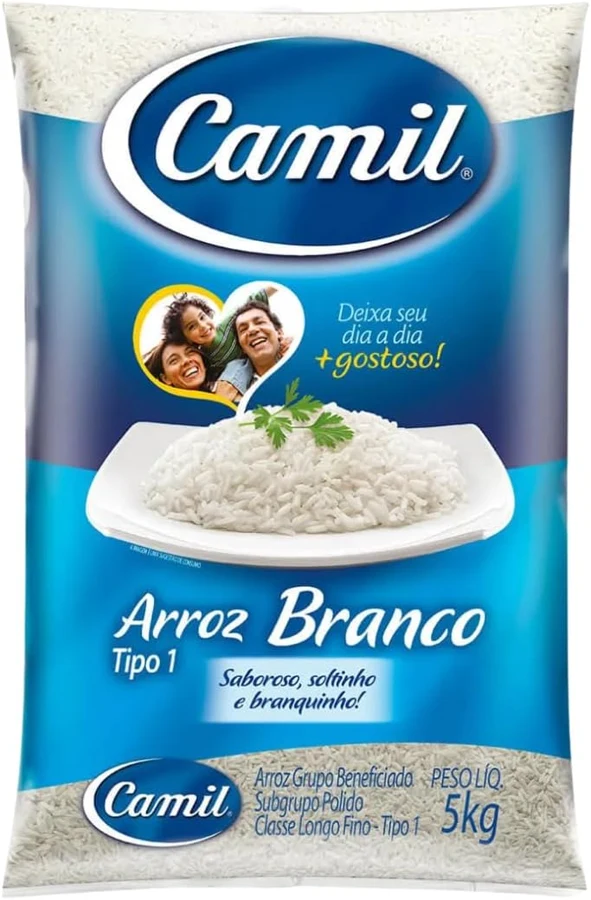 Camil Arroz Branco de grano largo 5 kg