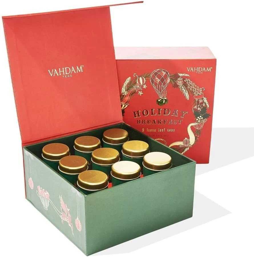 VAHDAM Set de regalo 9 tés sueltos en latas
