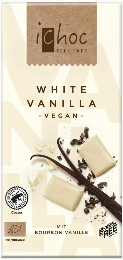 iChoc White Vanilla · envase beige