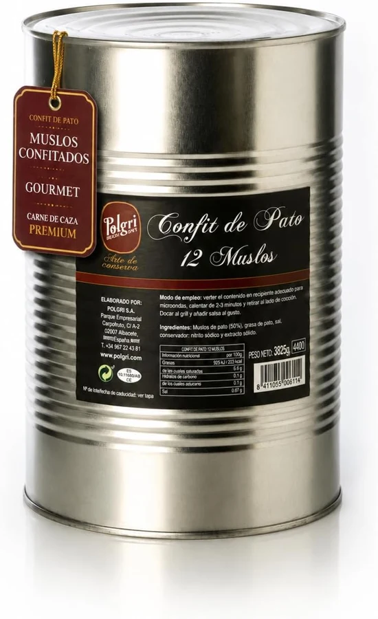 Polgri Confit de pato, doce muslos