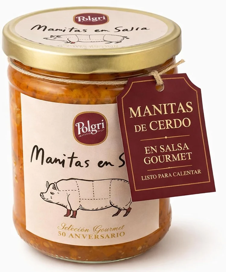 Polgri Manitas de cerdo en salsa con AOVE, frasco