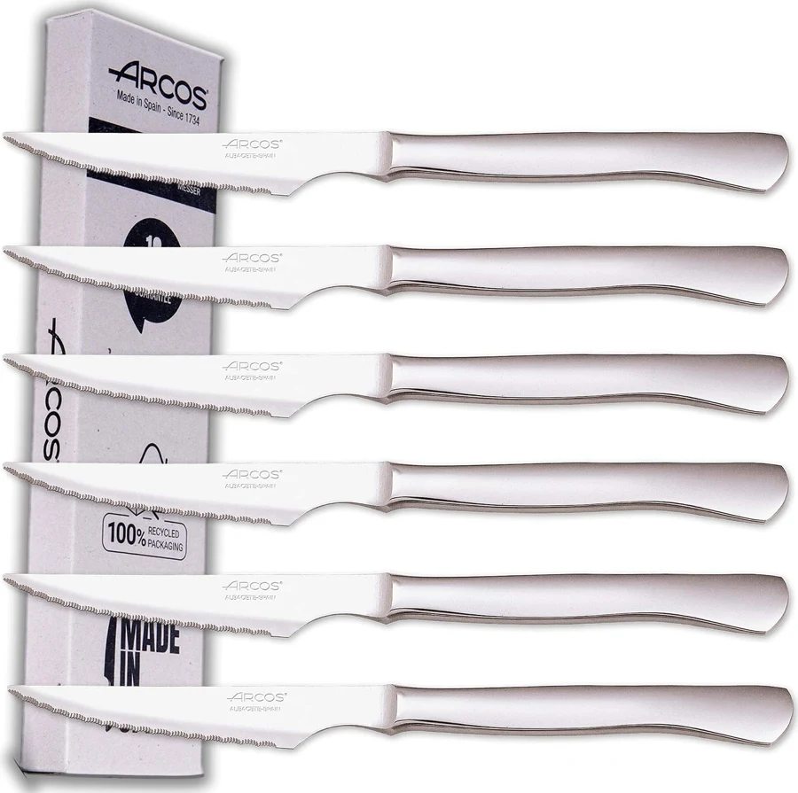 Arcos Juego de seis chuleteros monobloque 110 mm