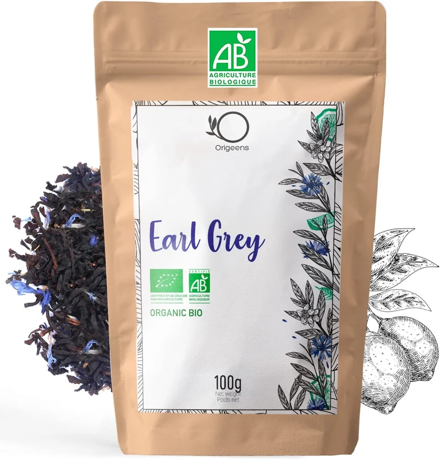 Origeens Earl Grey ecológico con aciano 100 g