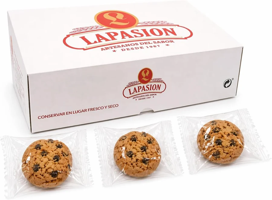 LAPASION Mini galletas con chips de chocolate individuales