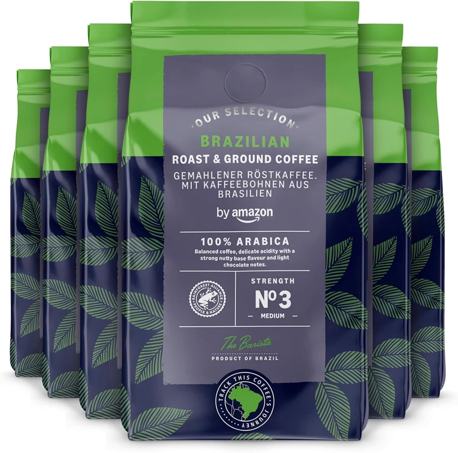 by Amazon Brazilian molido, 6 × 227 g
