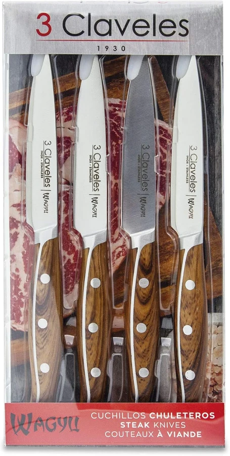 3 Claveles Wagyu, cuatro chuleteros de 11,5 cm