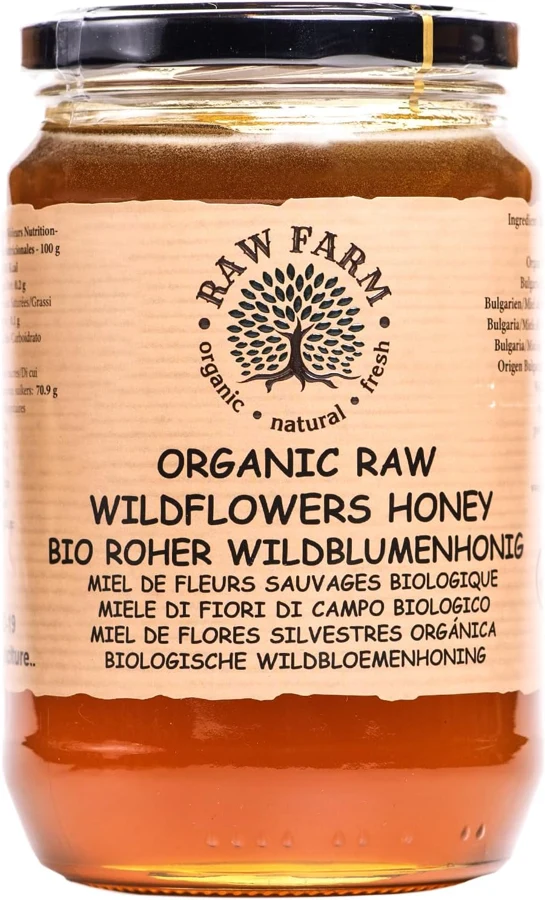 Raw Farm Miel cruda bio de flores silvestres