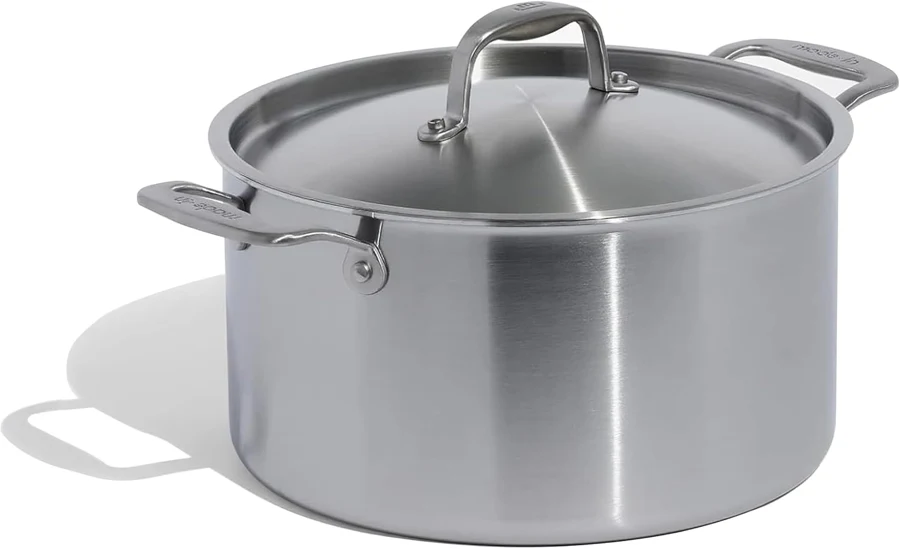 Made In Olla de acero inoxidable con tapa de 8 quarts