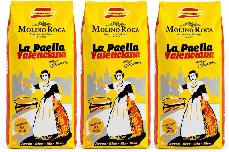 Molino Roca La Paella Valenciana 3 sacos de 1 kg