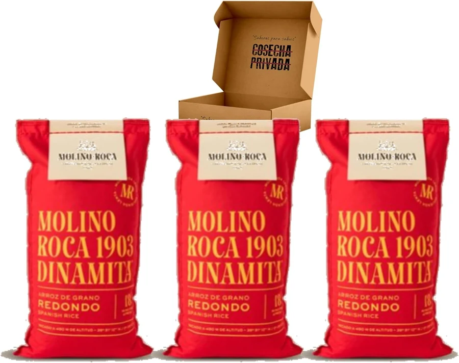 Molino Roca Dinamita en sacos rojos
