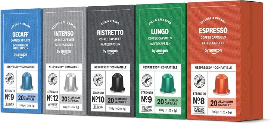 by Amazon Surtido de cinco variedades, 100 cápsulas