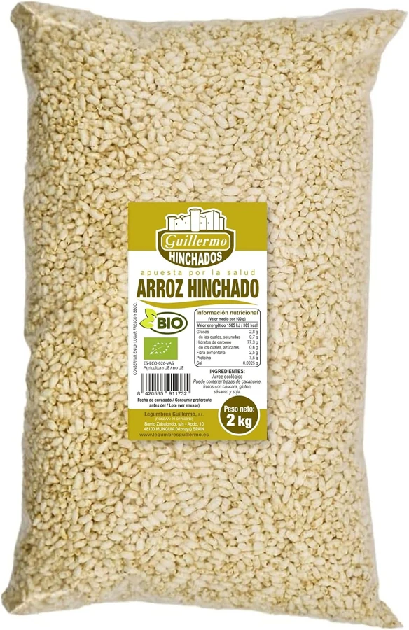 Guillermo Arroz hinchado BIO 1 kg anunciado