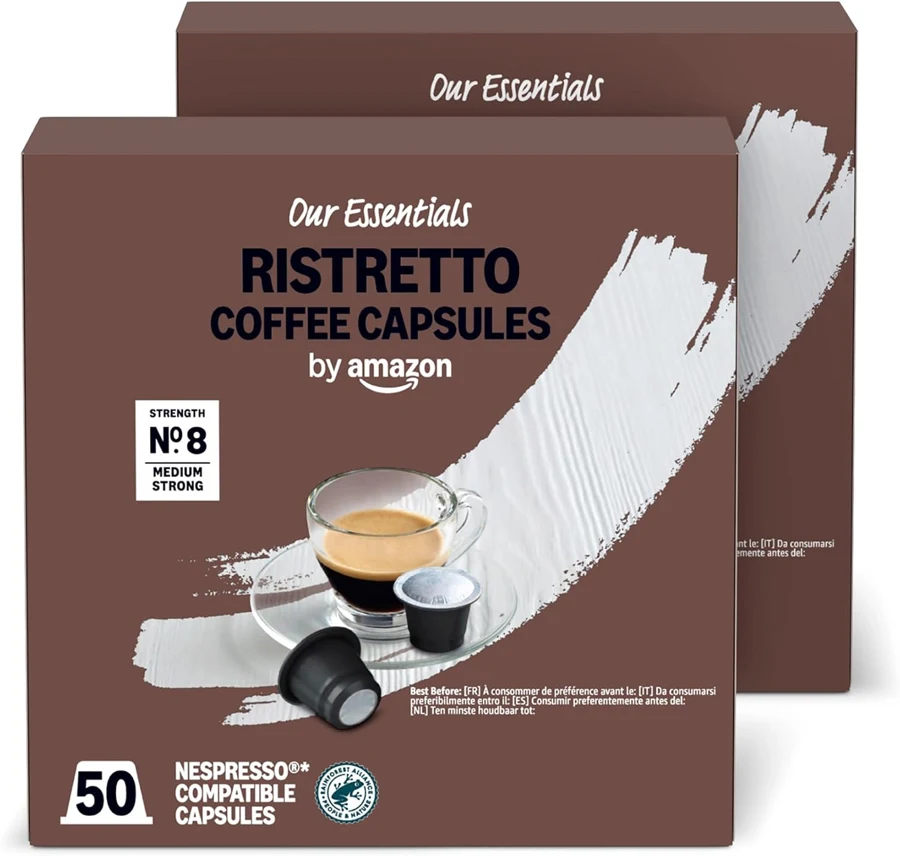 by Amazon Our Essentials Ristretto, 100 cápsulas