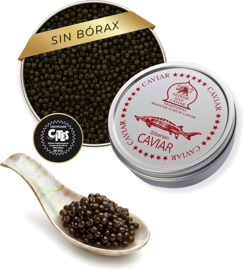 Sepehr Dad Caviar Siberiano sin bórax 250 g