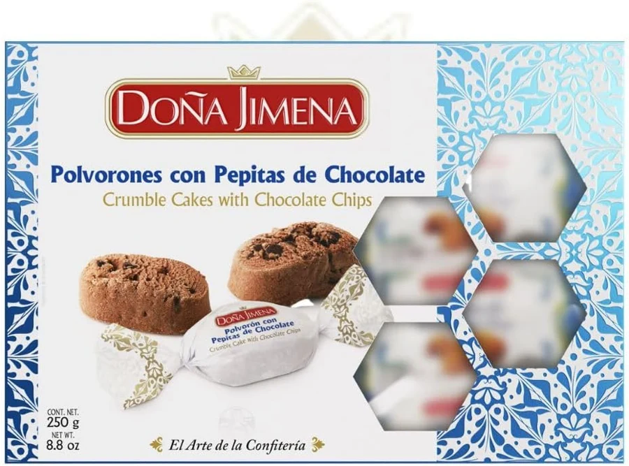Doña Jimena Polvorones con pepitas de chocolate