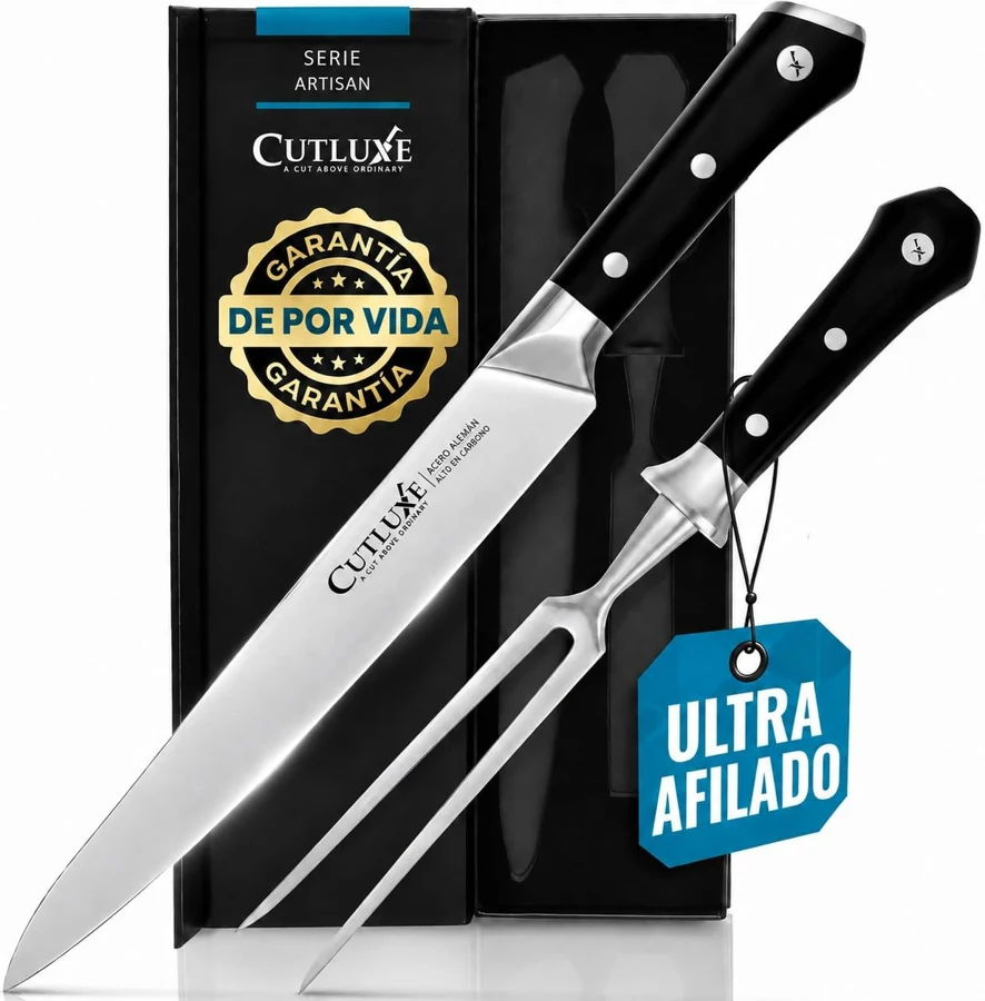 Cutluxe Juego trinchante de cuchillo y tenedor