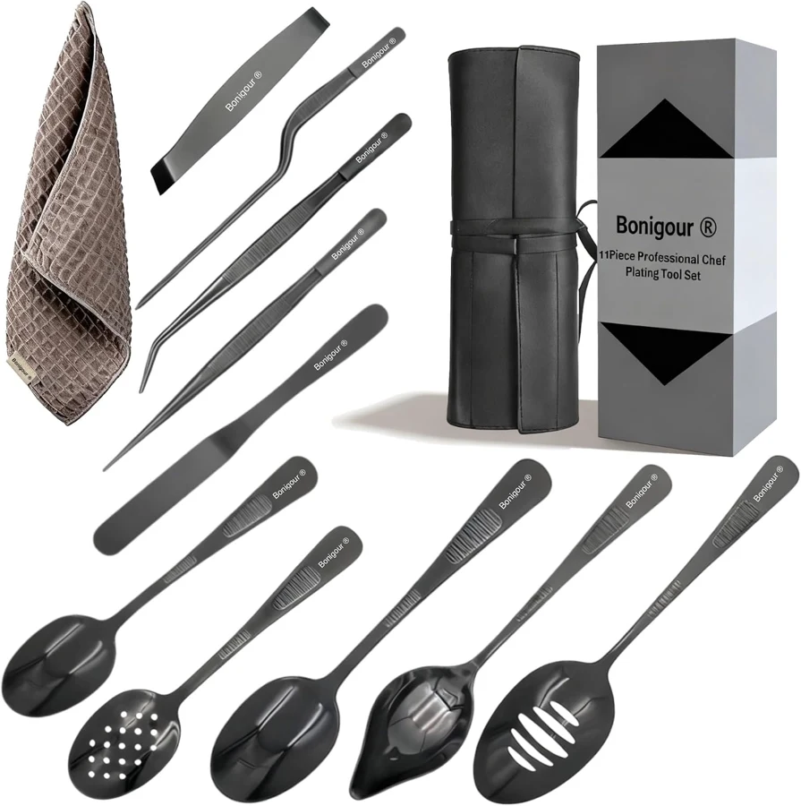 Bonigour Kit de emplatado de 11 piezas negro