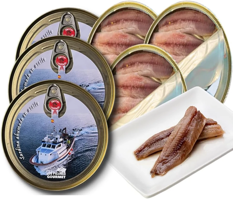 Los Picones Gourmet Sardinas ahumadas 3 × 115 g