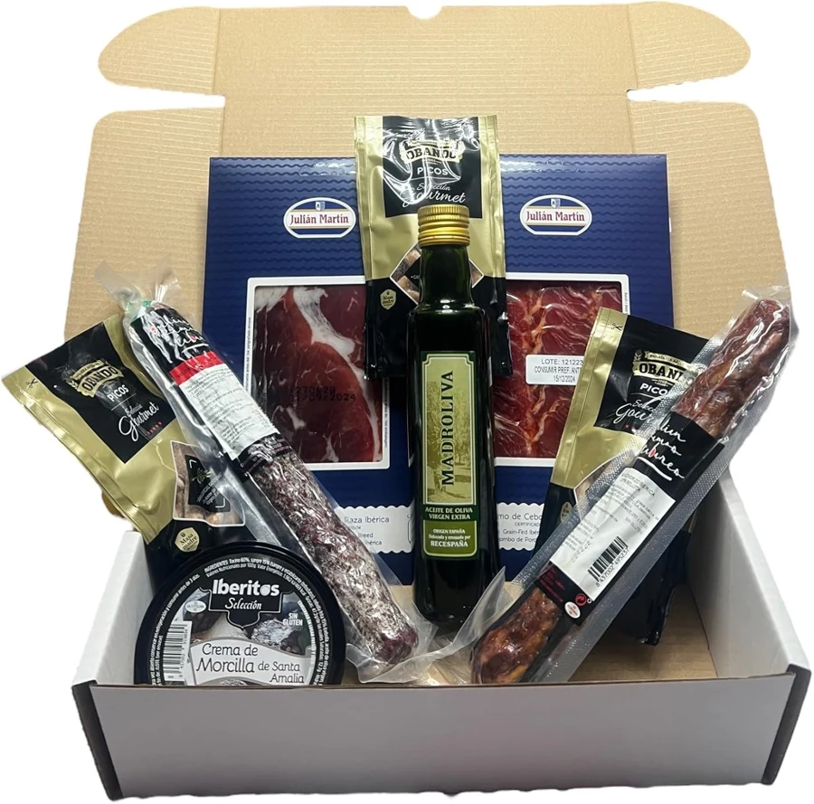 VEMOSA Cesta Nº1 con jamón, lomo y AOVE