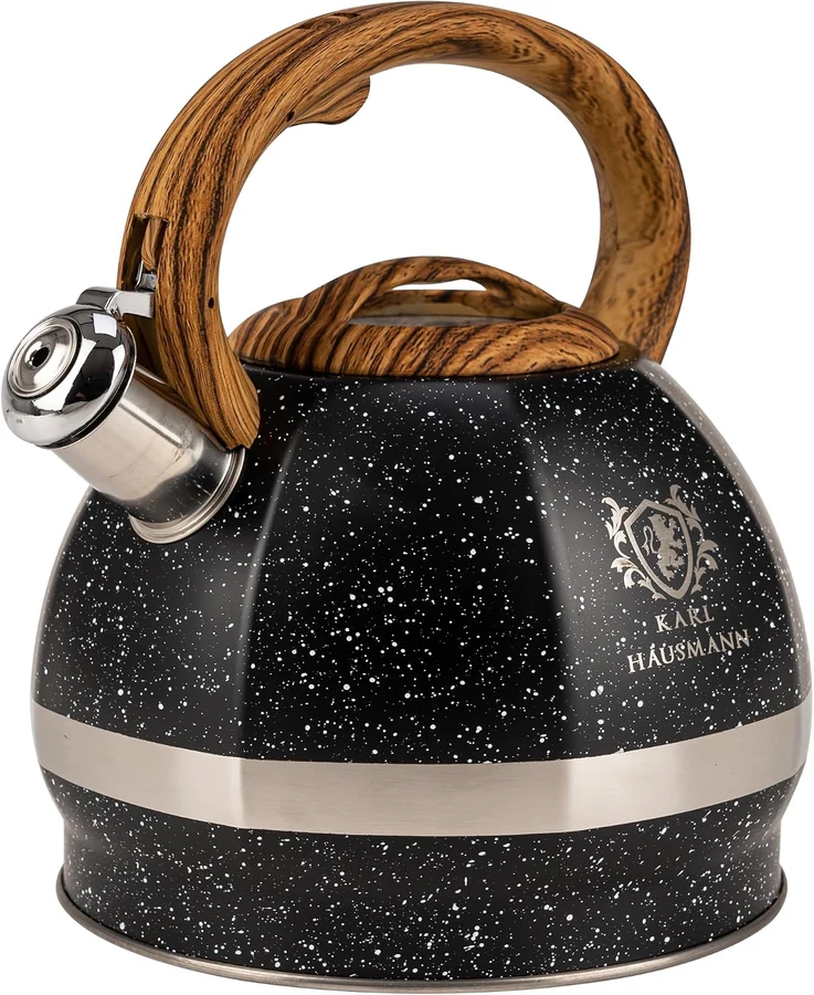 KARL HAUSMANN Hervidor silbante mármol negro 3 l