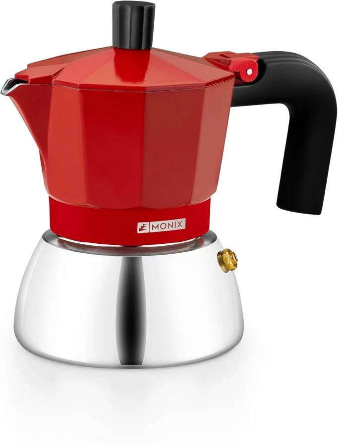 Monix Induction Inox roja 3 tazas