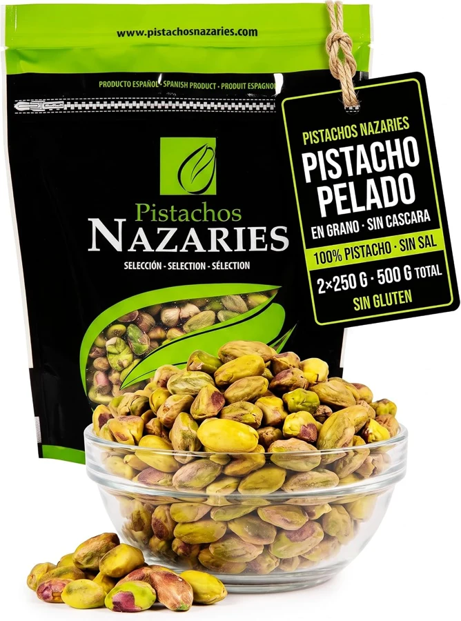 Nazaríes Pistachos crudos pelados sin sal