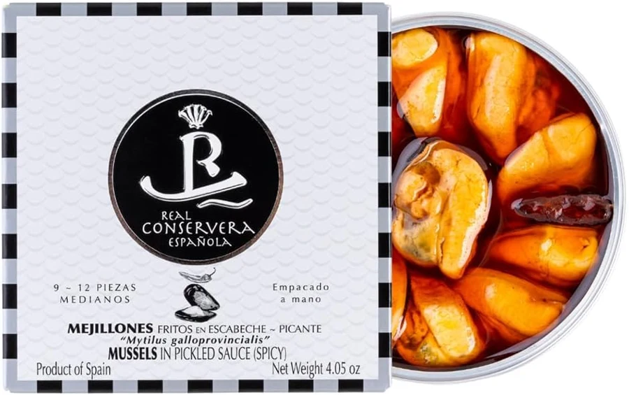Real Conservera Española Mejillones en escabeche picante