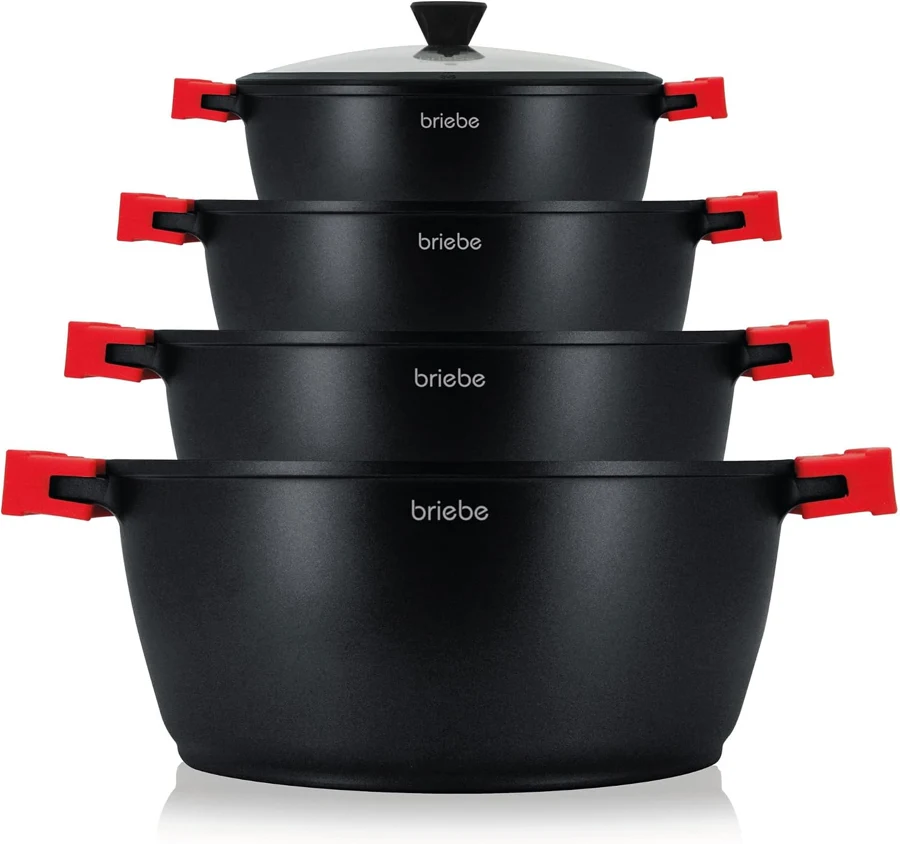 briebe Black Titanium batería de cuatro ollas