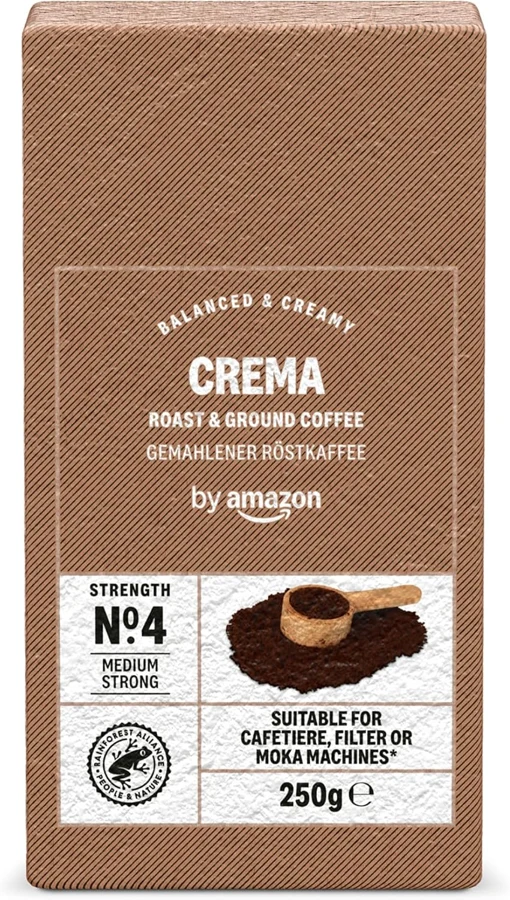 by Amazon Crema molido de tueste natural, 250 g