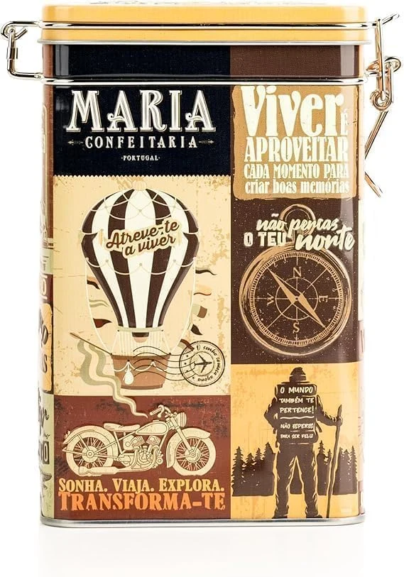 Maria Confeitaria Galletas de manzana y canela en lata de viaje