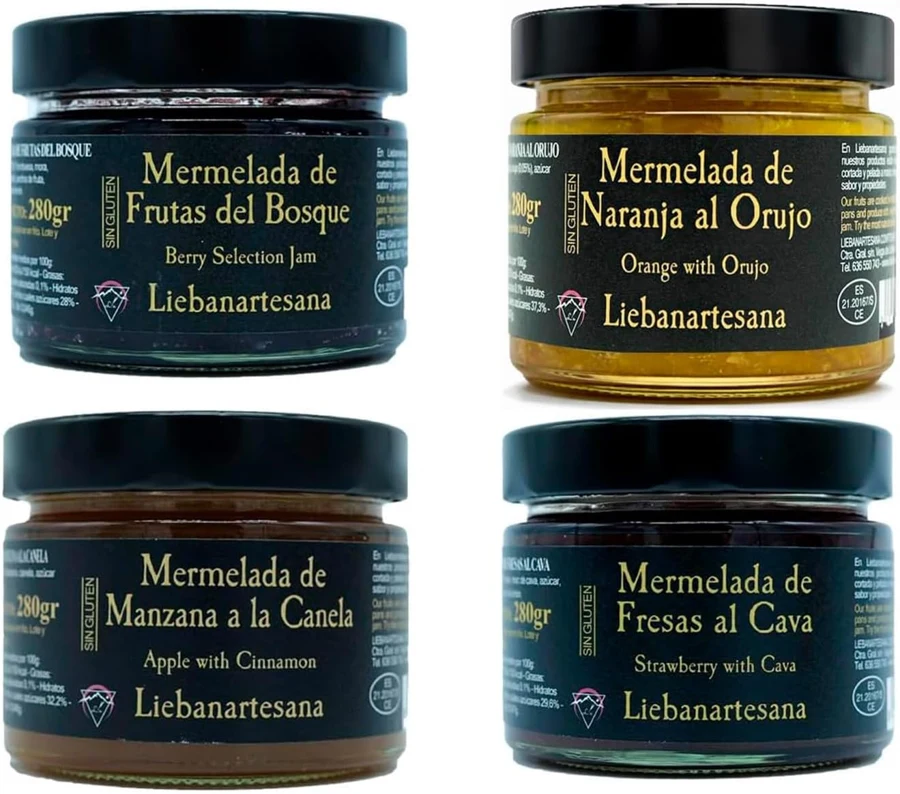 LIEBANARTESANA Surtido de cuatro mermeladas